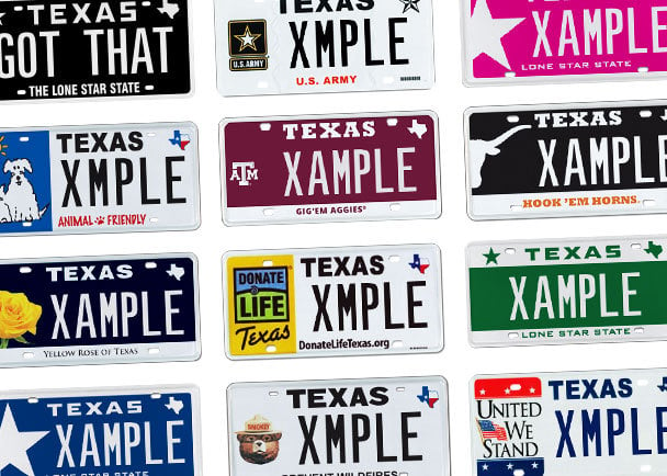 Texas Horn Tag License Plate Personalized Auto Car Custom VEHICLE OR MOPED 